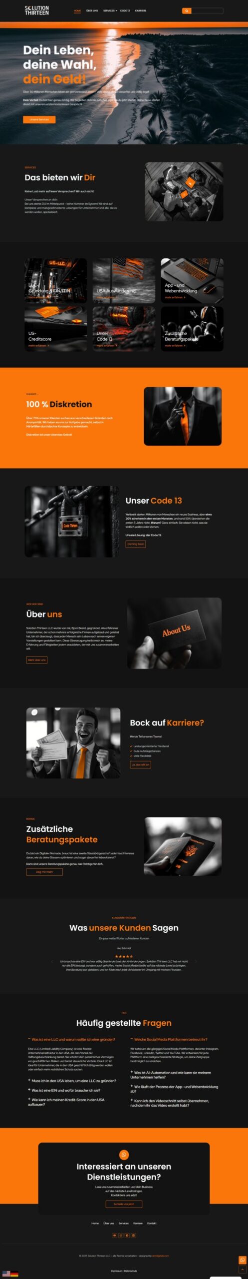 Website Screenshot Solution Thirteen