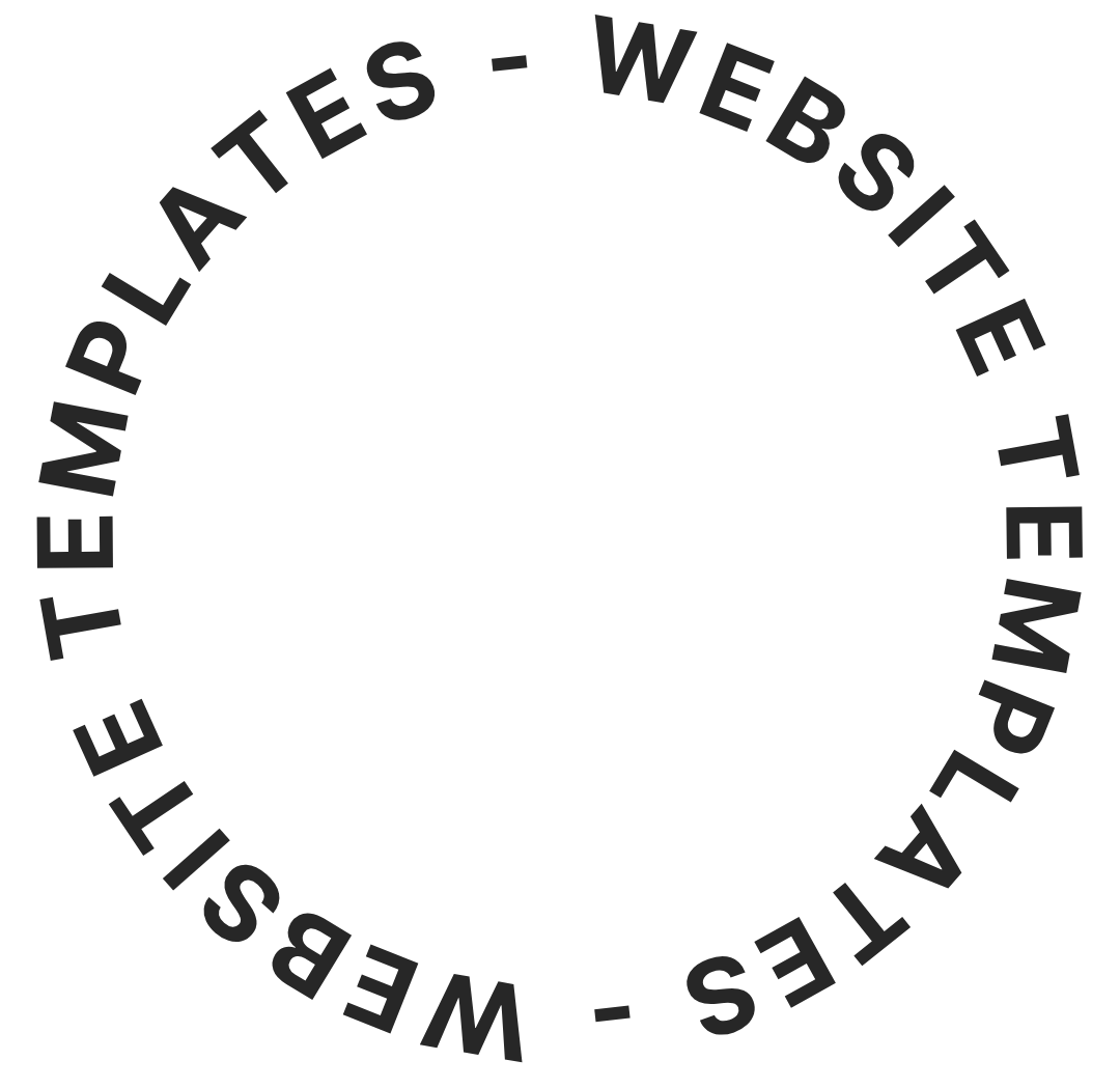 black bold text website templates circle