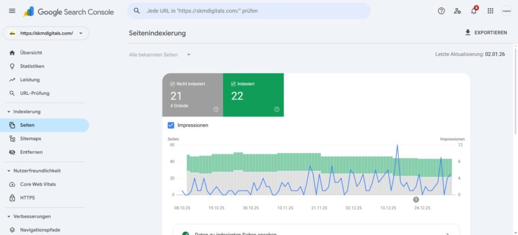 Google 404 Seitenindex