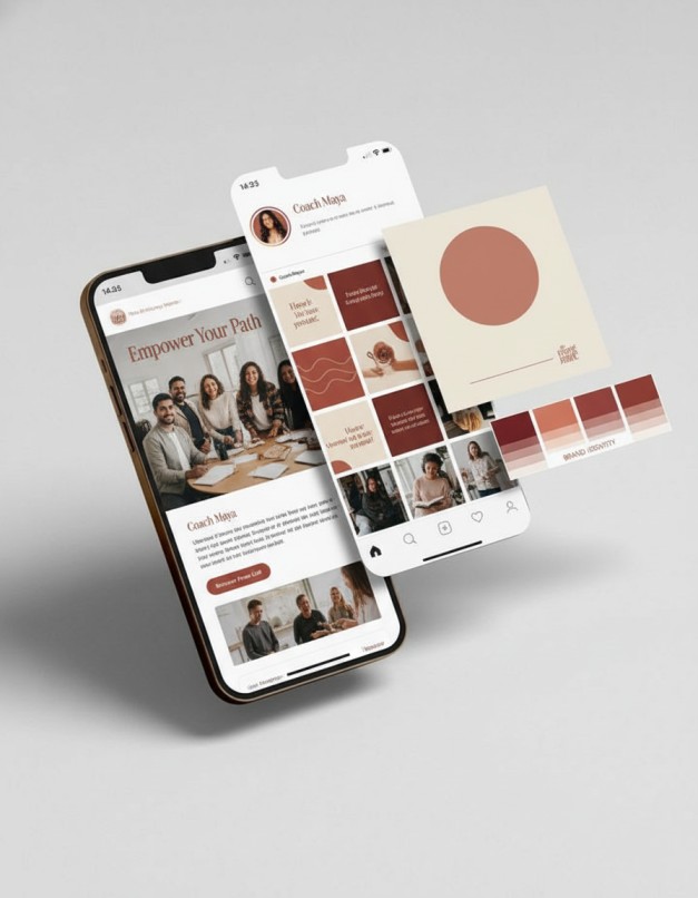 social media content creation mockup coaching