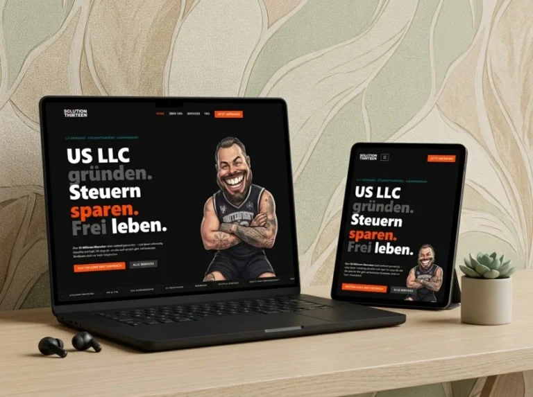 website mockup solution thirteen