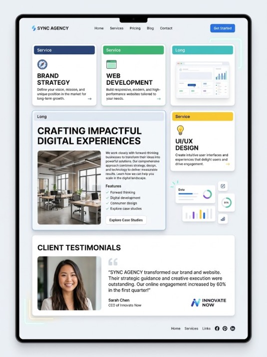 bento box website design trends 2026 - blogpost