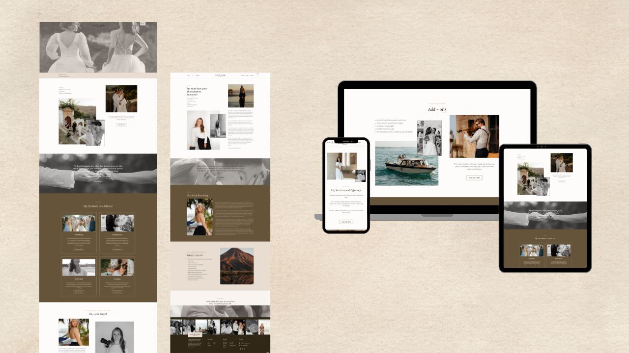 vowsandvoyage - website mockup