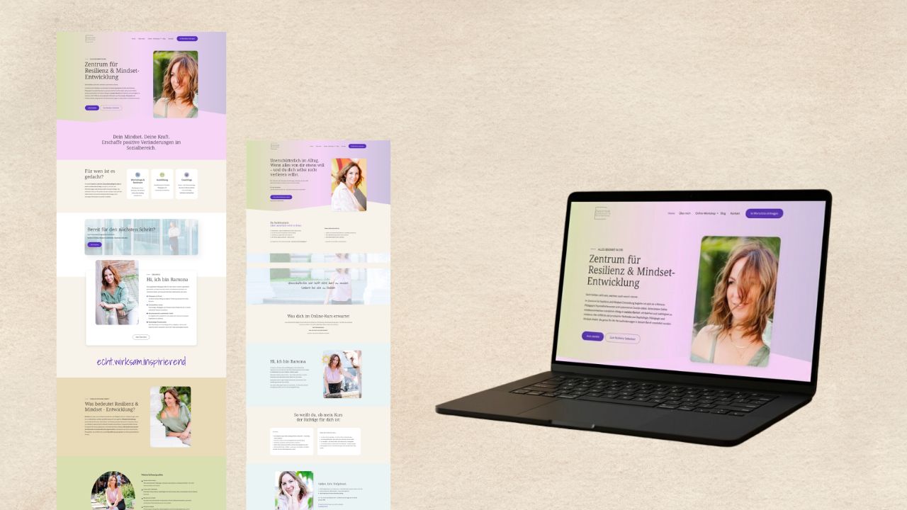 zentrum resilienz und mindset website mockup