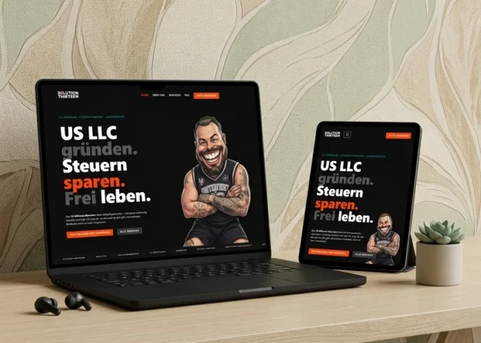 website mockup solution thirteen